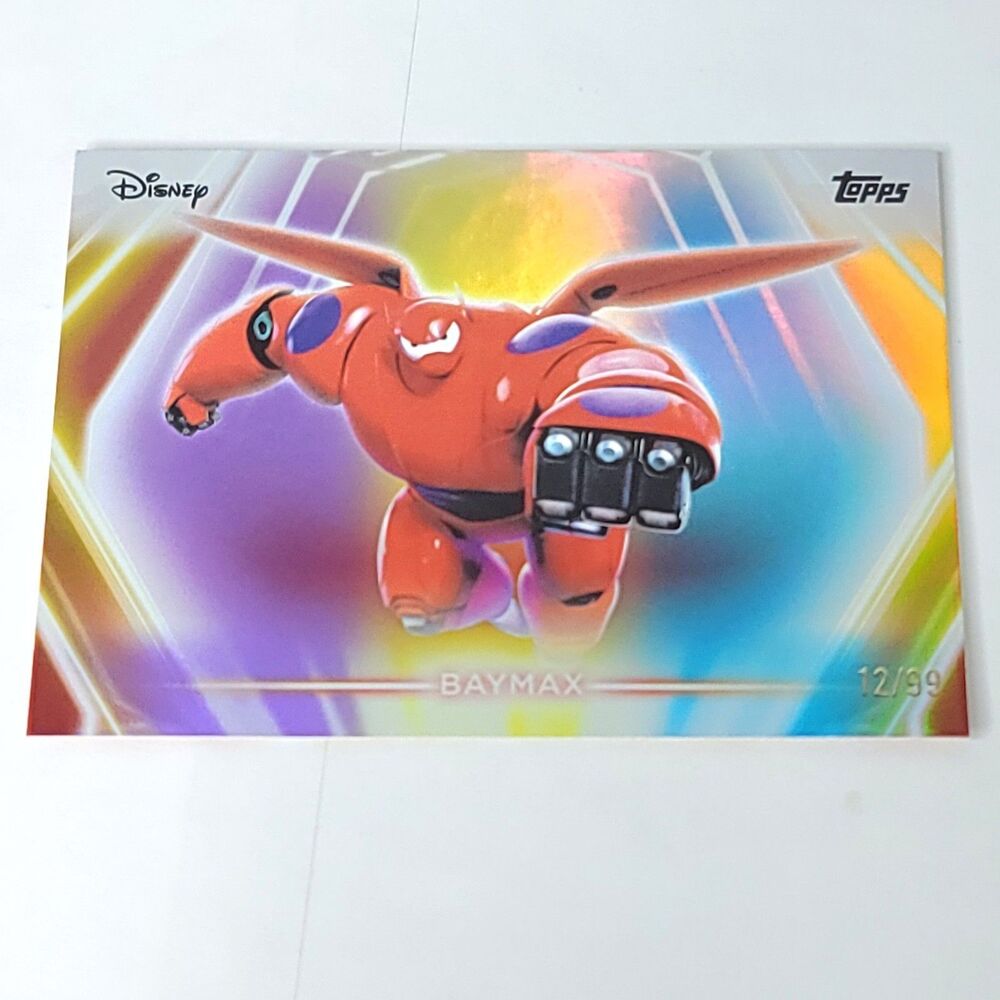 Baymax Topps 2026 Disney Neon Holo Parallel Refractor Limited 12/99